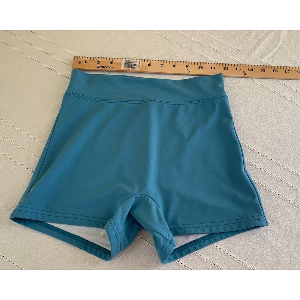 Lime Ricki Swim Tankini Top Shorts Bottom Set Size Medium Blue Gingham - Picture 8 of 12